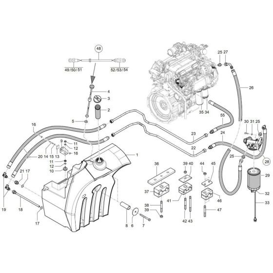 Fuel System for Wacker TH955