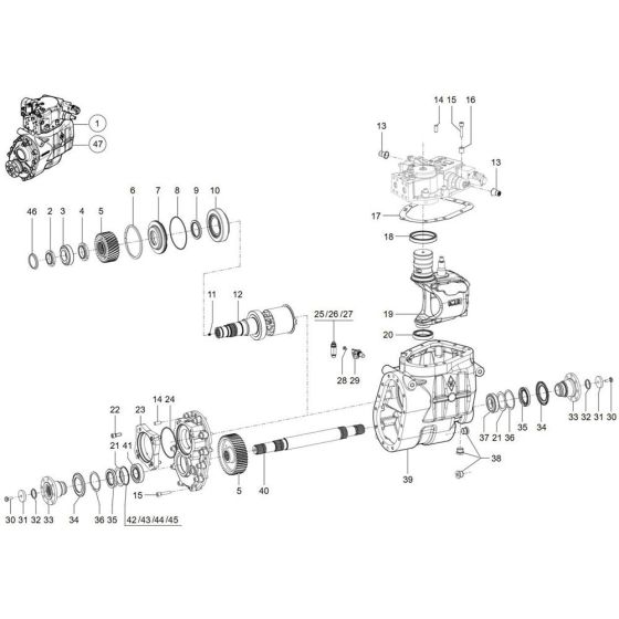 Gearbox Assembly for TH955