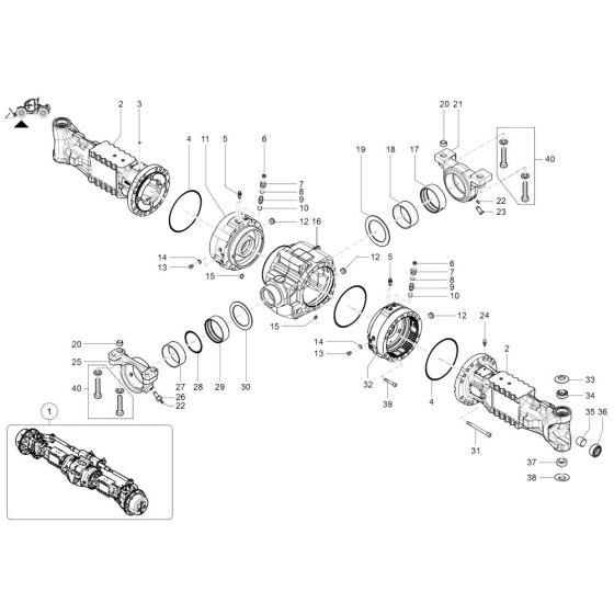 Axle Tube Assembly for TH955