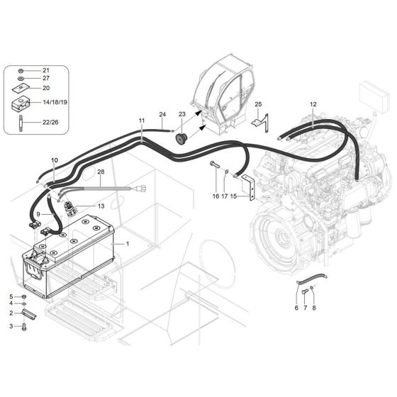 Battery Assembly for Wacker TH955