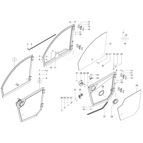 Door Assembly for Wacker TH955
