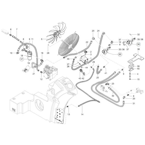 Fan Drive Assembly for Wacker TH955