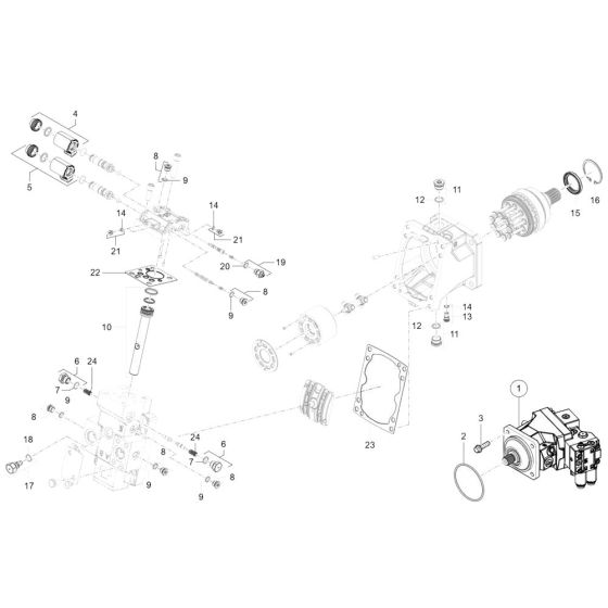 Displacement Motor for Wacker TH955