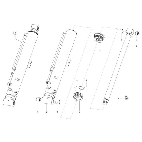 Lift Cylinder for Wacker TH955