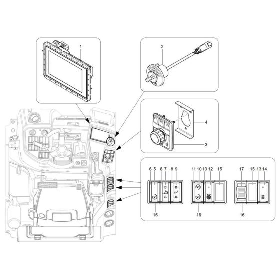 Instrument Panel for Wacker TH955