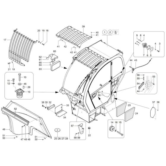 Cabin Assembly for Wacker TH955