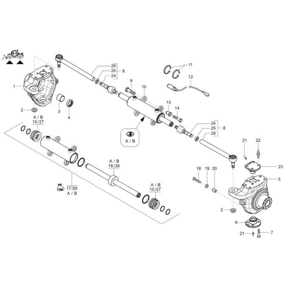 Steering Cylinder for Wacker TH955