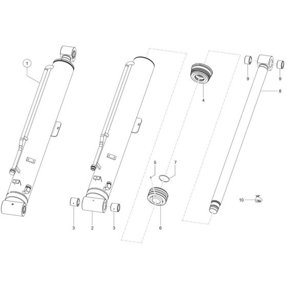 Lift Cylinder for Wacker TH955