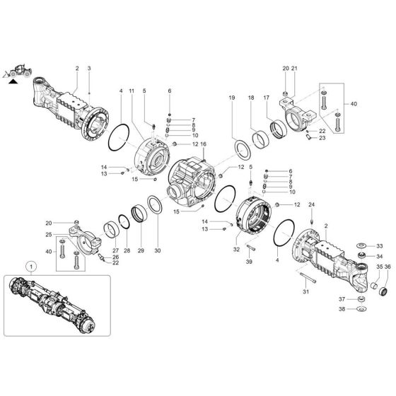 Axle Tube Assembly for TH955