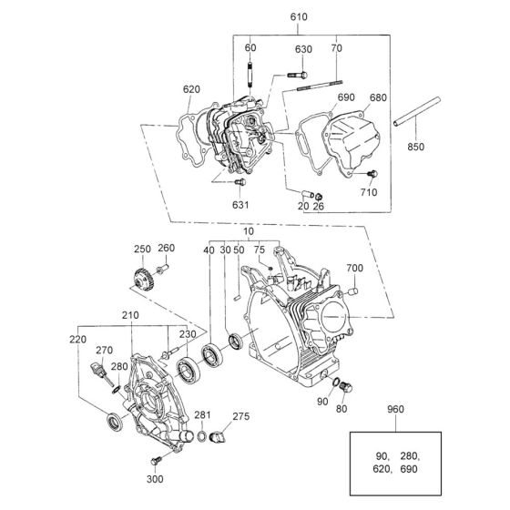 Crankcase Assembly for WM 130
