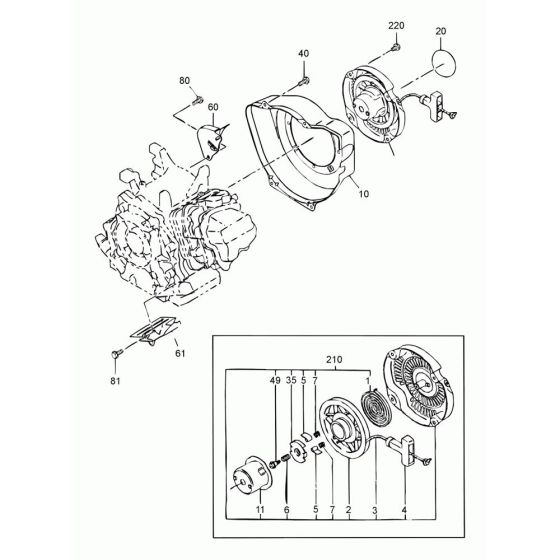 Starter Assembly for Wacker WM 270