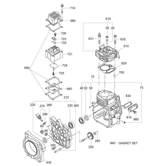 Crankcase Assembly for WM 90