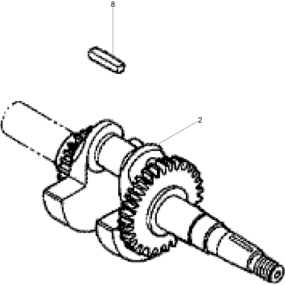 Crankshaft Ass'y for Wacker WP1550A-5100018323 (Honda) Rev.101 Plate Compactor