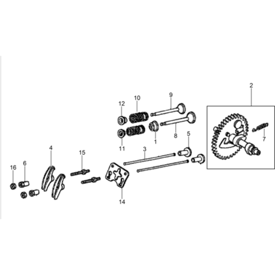 Camshaft Ass'y for Wacker WP1550A-5100018323 (Honda) Rev.101 Plate Compactor