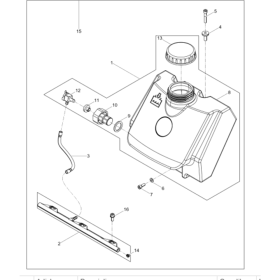 Water System Ass'y for Wacker WP1550A-5100018323 (Honda) Rev.101 Plate Compactor