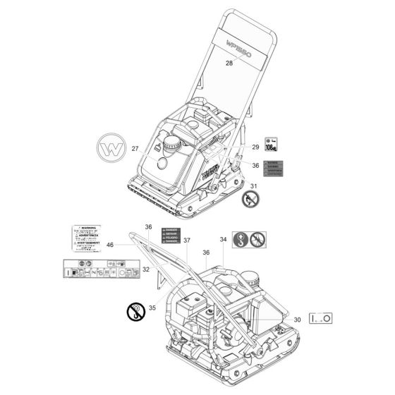 Wacker WP1550Aw Decals