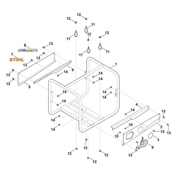 Frame for Stihl WP 600