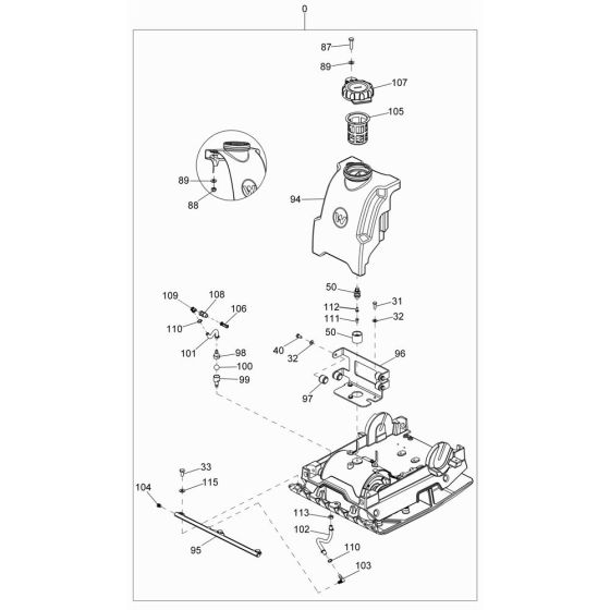 Water Tank Assembly for Wacker