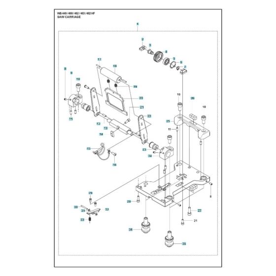 Carriage Assembly for WS 442 HF