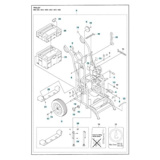 Trolley Assembly for WS 442 HF