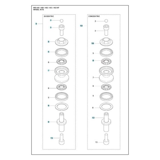 Wheel Assembly for WS 442 HF