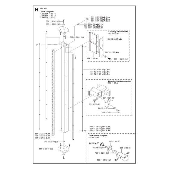 Track Assembly for WS 462