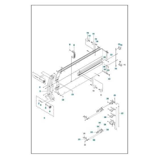 Blade Guard Assembly for WS 482 HF