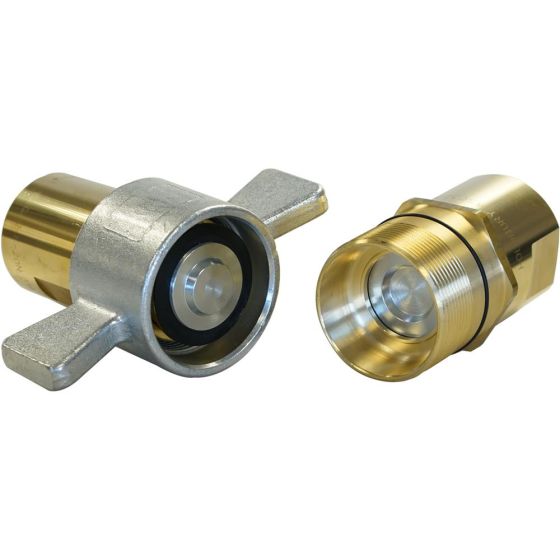 Brass Wing Style Screw Coupling 190 Bar MWP, Thread Size: 20mm (1 1/4")