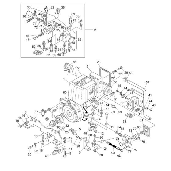 Engine Assembly for RD10 Roller