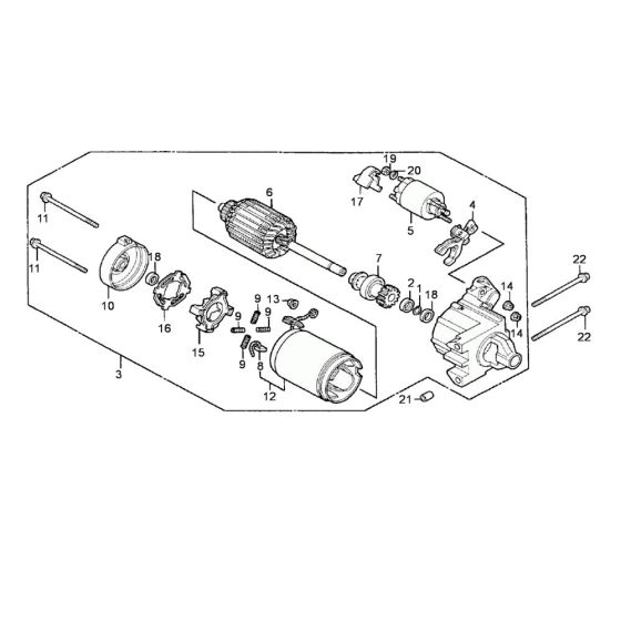 Starter Assembly for Wacker RD11