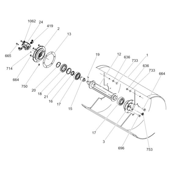 Exciter Assembly for RD12 Roller