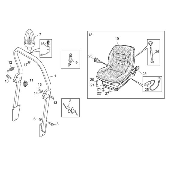 Seat Assembly for RD15 Roller