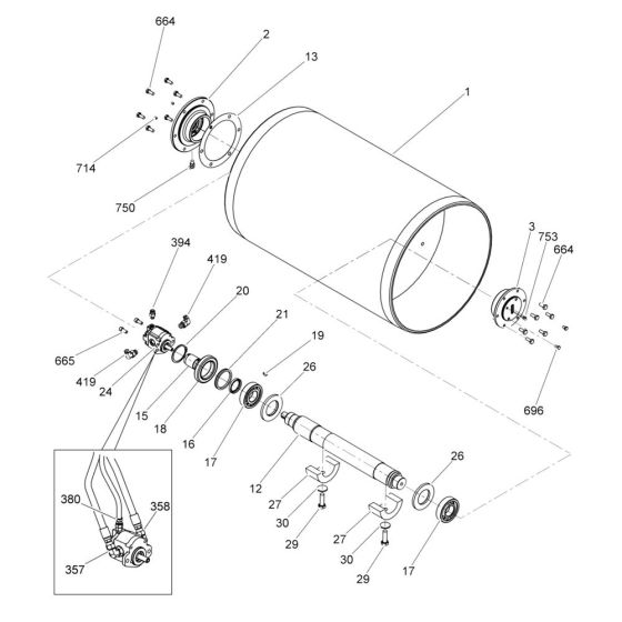Exciter Assembly for RD16 Roller