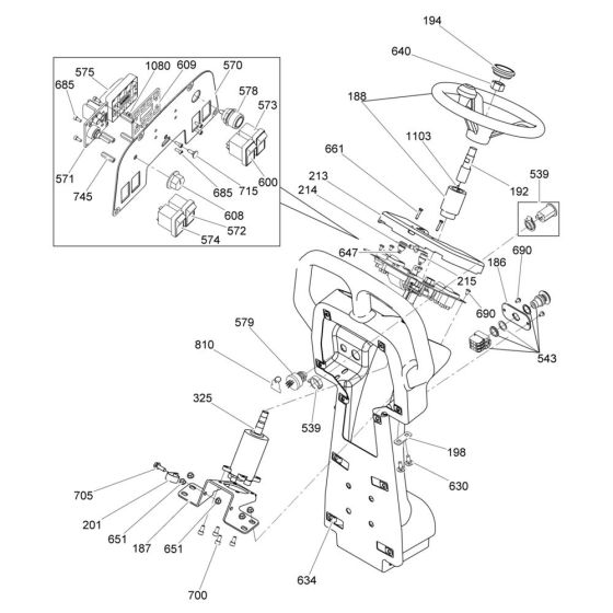 Steering Assembly for RD16 Roller