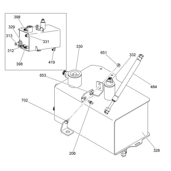 Hydraulic Tank for Wacker RD16