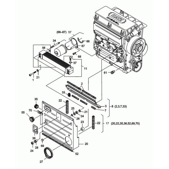 Oil Cooler Assembly for RD25