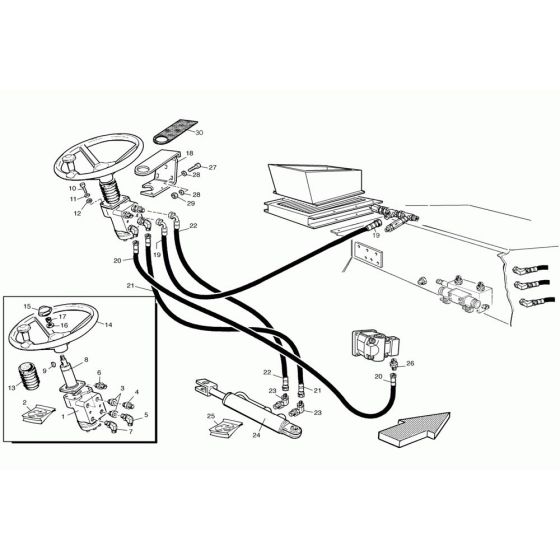 Steering Assembly for RD25 Roller