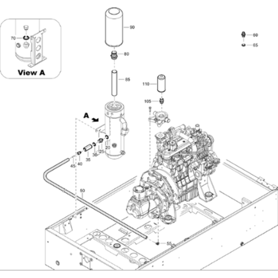 Oil System Assembly for Atlas Copco XAHS 38 Kd Compressors (from s/n APP439651 onwards)