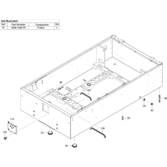 Frame-1 Assembly for Atlas Copco XAHS 38 Kd Compressors (from s/n APP439651 onwards)