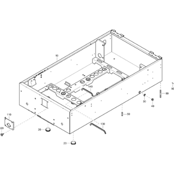 Frame-3 Assembly for Atlas Copco XAHS 38 Kd Compressors (from s/n APP439651 onwards)