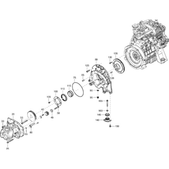 Compressor Drive Assembly for Atlas Copco XAHS 38 Kd Compressors (from s/n APP439651 onwards)