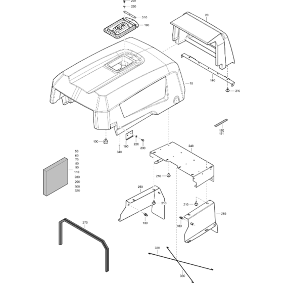 Hood Assembly for Atlas Copco XAS 38 Kd Compressors (from s/n APP444197 onwards)