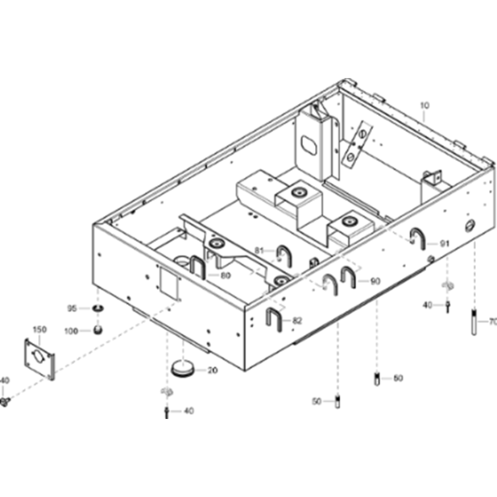 Frame Ass'y for Atlas Copco XAS38Kd Compressor (from s/n APP444197 onwards)