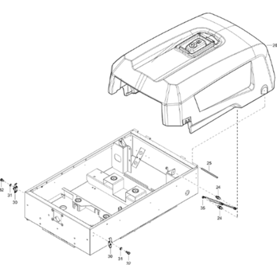 Bodywork Assembly for Atlas Copco XAS 38 Kd Compressors (from s/n APP444197 onwards)