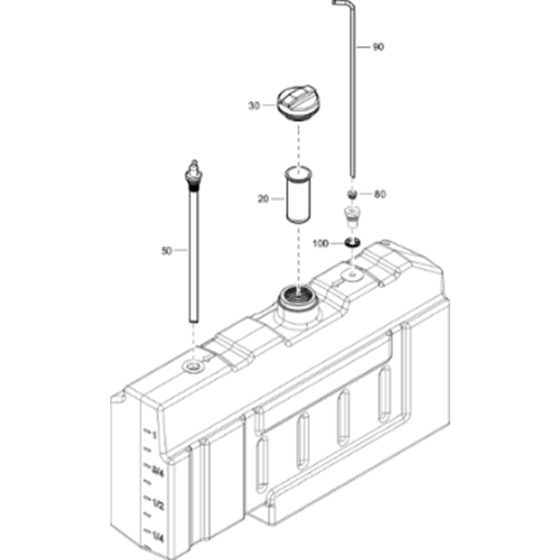 Fuel Tank Assembly for Atlas Copco XAS 58 Kd Compressors (from s/n APP439571 onwards)