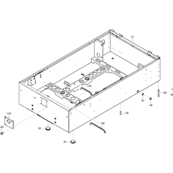 Frame Assy for Atlas Copco XAS68 Kd Compressor (from s/n APP438796 onwards)