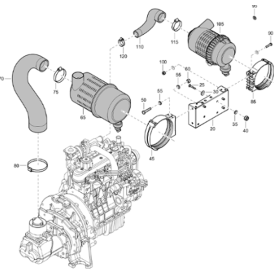 Air Inlet-1 Assembly for Atlas Copco XAS 88 Kd Compressors (from s/n APP441794 onwards)