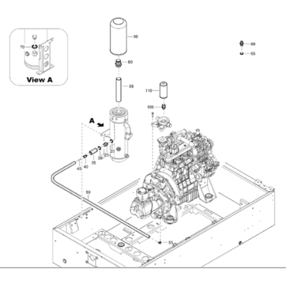 Oil System Assembly for Atlas Copco XAS 88 Kd Compressors (from s/n APP441794 onwards)