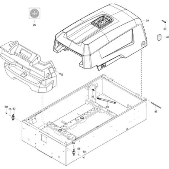 Bodywork Assembly for Atlas Copco XAS 88 Kd Compressors (from s/n APP441794 onwards)