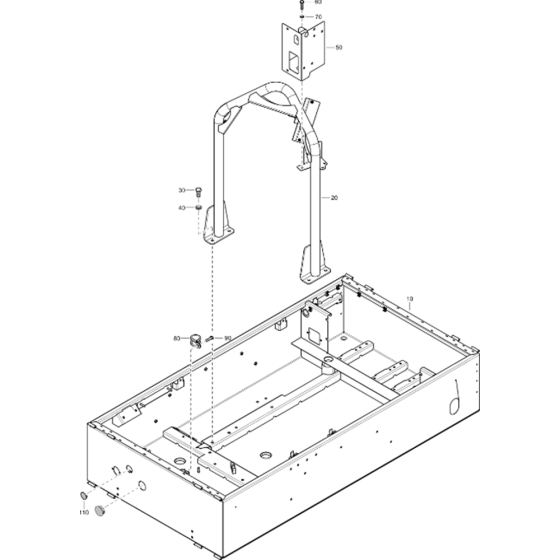 Frame and Mounts Assembly for Atlas Copco XATS 138 Kd Compressors (from s/n APP999999 onwards)